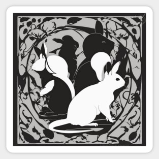Chinchillas Shadow Silhouette Anime Style Collection No. 7 Sticker